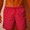 Men's Intimissimi Micro Shark Print Swimwear Red/Dark Grey
