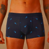 Blue/Dark Grey Intimissimi Shark Print Stretch Supima® Cotton Men's Underwear