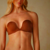 Women's Intimissimi Monica Bandeau Bra in Ultralight Microfiber - Dark Beige