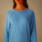 Women's Intimissimi Romantic Bedroom Top Light Blue Modal Wool
