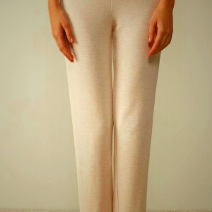Beige Women's Intimissimi Classic Beauty Modal Wool Cuffed Pants