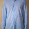 Light Blue Intimissimi Linen Cotton Shirt for Men