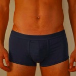 Intimissimi Stretch Supima® Cotton Shorts with Logo Detail Mens Blue