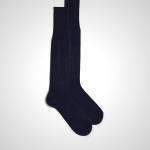 Intimissimi Men's Blue Cashmere-Silk-Cotton Blend Tall Socks