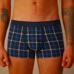 Blue Checkered Men's Underwear - Intimissimi Supima Cotton