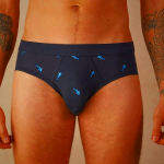 Intimissimi Shark Stretch Supima Cotton Men's Underwear Blue/Dark Grey
