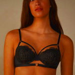 Intimissimi Sofia Balconette Bra Black Gold - Women's Clothing