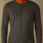 Deep Grey Intimissimi Supima Interlock Long-Sleeve Top for Men