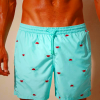 Light Turquoise Green Intimissimi Men's Embroidered Watermelon Swimwear