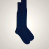 Light Grey/Blue Intimissimi Men's Tall Sateen Cotton Socks
