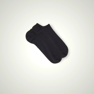 Intimissimi Black No-Show Socks in Supima Cotton for Men