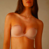 Beige Intimissimi Monica Bandeau Bra in Ultralight Microfiber