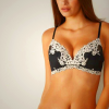 Womens Intimissimi Pretty Flowers Fabiola Push-up Clothing Black / White
