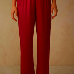Women's Intimissimi Silk Satin Pants Red | Luxurious Loungewear