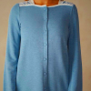 Women's Intimissimi Romantic Button-Up Top Light Blue Modal Wool