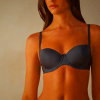 Women's Intimissimi Sofia Balconette Bra in Black Ultralight Microfiber