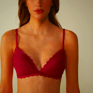Intimissimi Tiziana Triangle Lace Bra Red - Women's Clothing