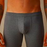 Deep Grey Intimissimi Long Underwear in Stretch Supima® Cotton for Men