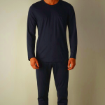 Blue Mens Intimissimi Basic Supima Cotton Pant Set