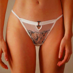 Women's Intimissimi Pure Joy String Thong - White/Black