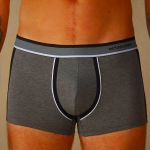 Intimissimi Men's Two-tone Stretch Supima® Cotton Underwear Deep Grey/Black