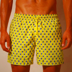 Men's Intimissimi Yellow Micro Watch Print Swimwear