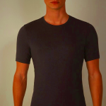 Intimissimi Men's Black Short-Sleeve Modal-Cashmere Top