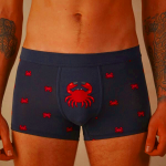 Blue Mens Intimissimi Crab Stretch Supima® Cotton Underwear