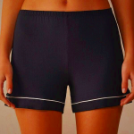 Women's Intimissimi Modal Shorts with Contrast Trim - Black