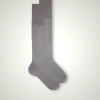 Intimissimi Men's Long Patterned Lisle Cotton Socks - Deep Grey