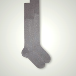 Intimissimi Men's Long Patterned Lisle Cotton Socks - Deep Grey