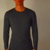 Grey Men's Intimissimi Crew-Neck Merino Wool Top