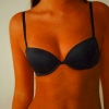 Intimissimi Silvia Push-Up Bra in Black Microfiber for Women