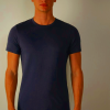 Intimissimi Men's Short Sleeve Crew Neck T-Shirt in Supima Cotton Blue