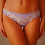 Intimissimi Women's Pretty Flowers Brazilian Panties Lavender/White