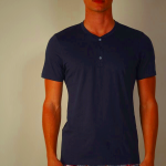 Intimissimi Men's Short-Sleeved Supima Cotton Blue Knitwear