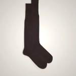 Intimissimi Men's Dark Grey Cashmere-Silk-Cotton Blend Tall Socks