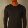 Men's Intimissimi Long-Sleeve Supima Cotton Top Black
