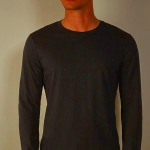 Men's Intimissimi Long-Sleeve Supima Cotton Top Black