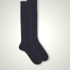 Dark Grey Intimissimi Long Ribbed Cashmere Wool Men's Socks