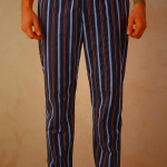Men's Intimissimi Striped Cotton Full-Length Clothing Blue