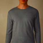 Deep Grey Intimissimi Cotton Top for Men - Warm Knitwear