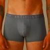 Deep Grey Intimissimi Microfiber Logo Shorts for Men