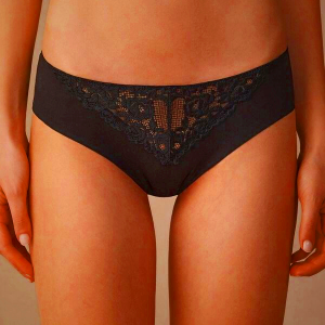 Womens Intimissimi Pretty Flowers Seamless Cotton Clothing Black