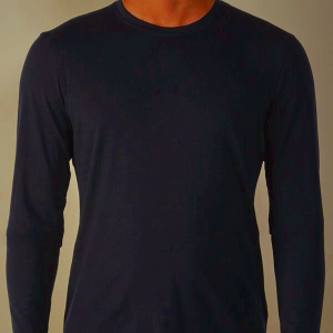Intimissimi Men's Blue Crew-Neck Merino Wool Top - 4976FM