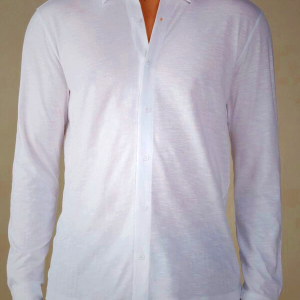 Men's Intimissimi Slub Cotton Shirt - White | Knitwear