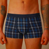 Blue Checkered Men's Underwear - Intimissimi Supima Cotton