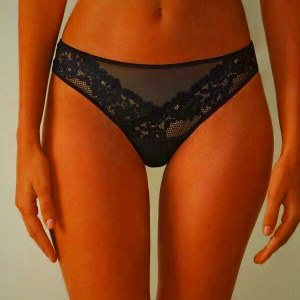 Intimissimi Women's Pretty Flowers Brazilian Panties Black