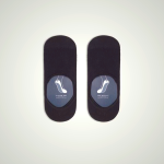 Black Intimissimi Terrycloth Shoe Liners for Men - Size Options