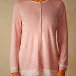 Women's Intimissimi Light Pink Modal Lace Cardigan